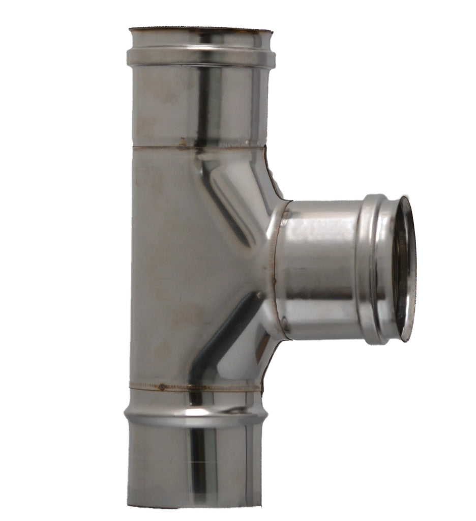 RACCORDO A T 90  ° PER CANNE FUMARIE MFF M/F/F  EE ? 80 mm