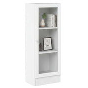 Libreria Goring, Scaffale da ufficio, Mobile portalibri, Biblioteca, 41x28 h107 cm, Bianco