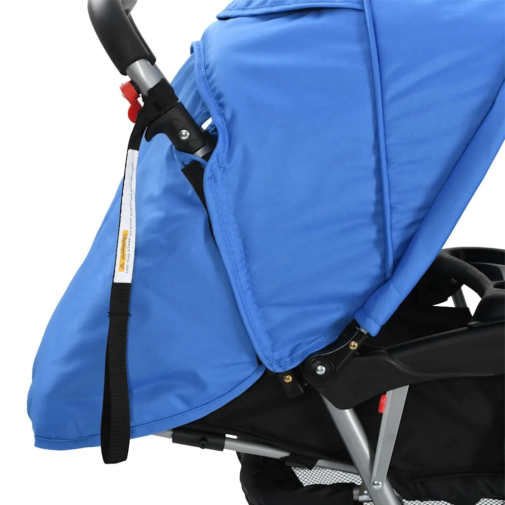 Passeggino Gemellare a Tandem in Acciaio Blu e Nero CFW9038025