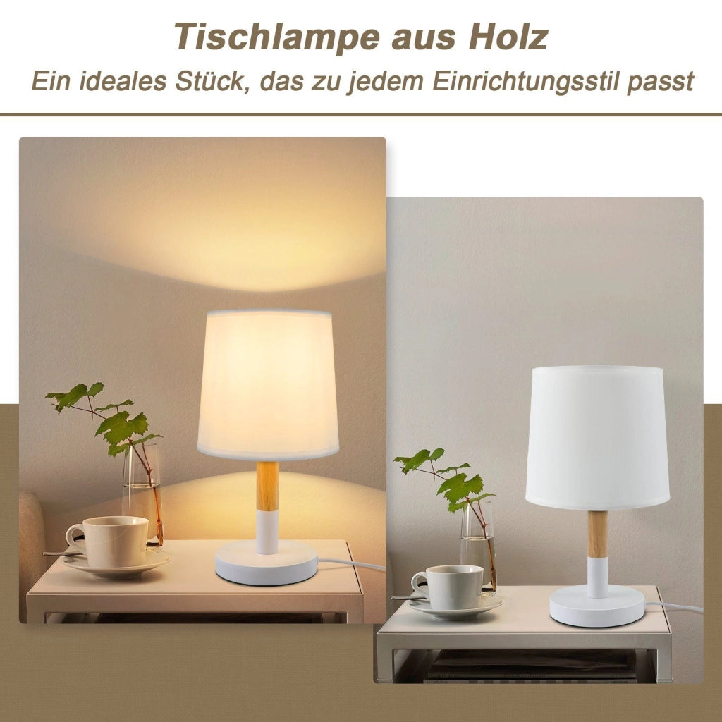 ZMH Lampada da tavolo LED E27 per camera da letto comodino