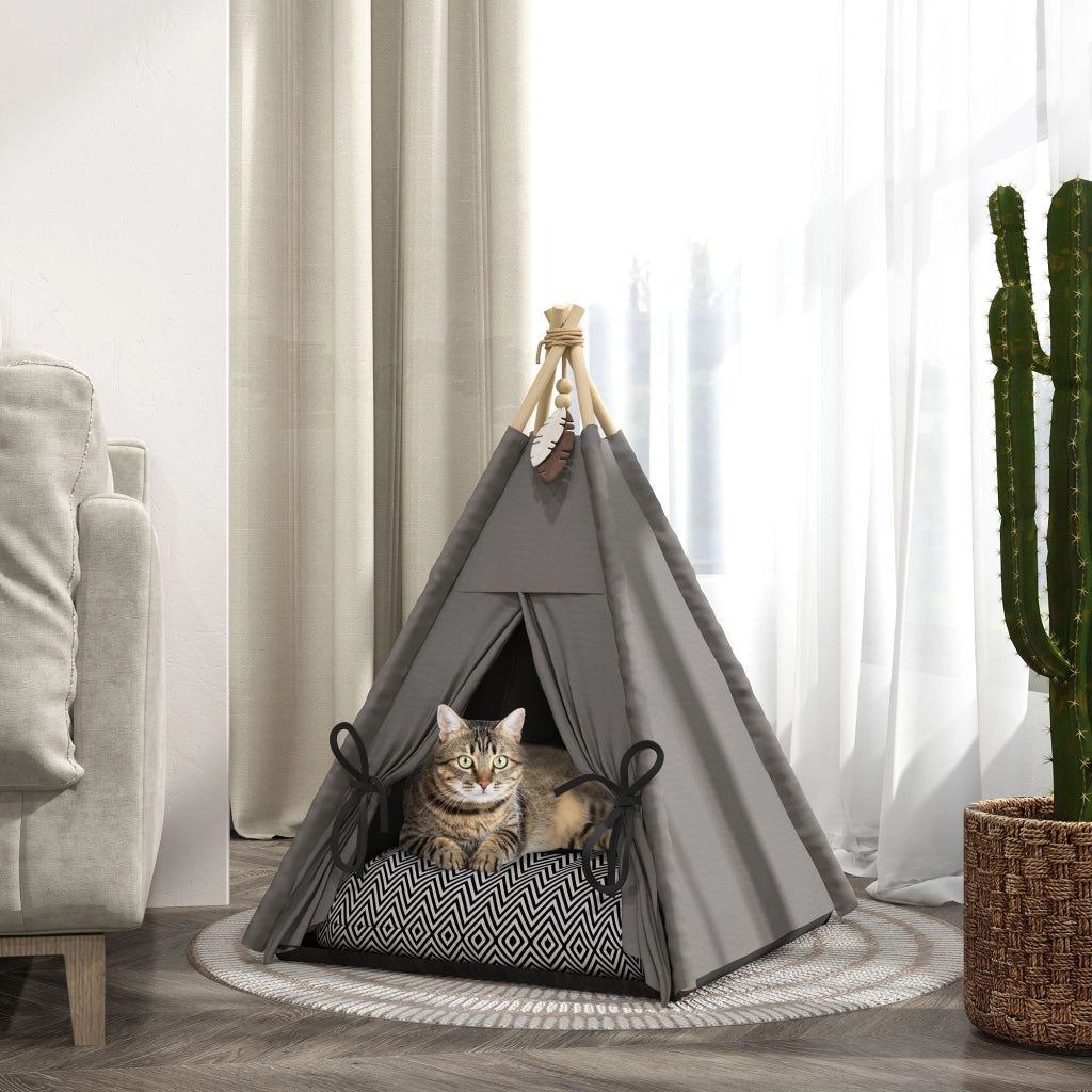 Letto per animali in stile tipi con cuscino ¨C zephmum ¨C grigio