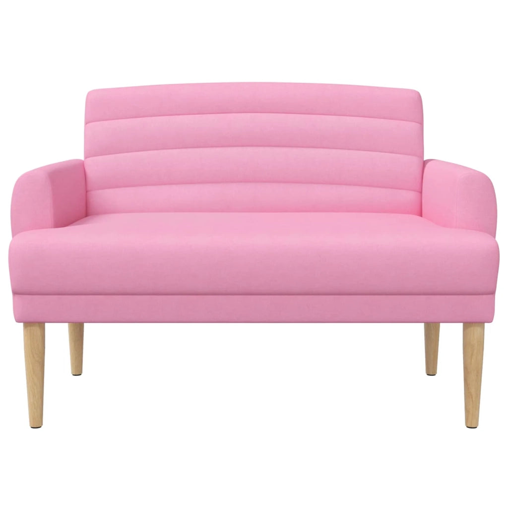 Loveseat con bottoni imbottiti Rosa 116 x 67 x 80 cm Tessuto 42041786