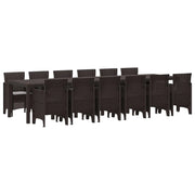 Set da Pranzo per Giardino 13 pcs Marrone Rattan Polt 3378779