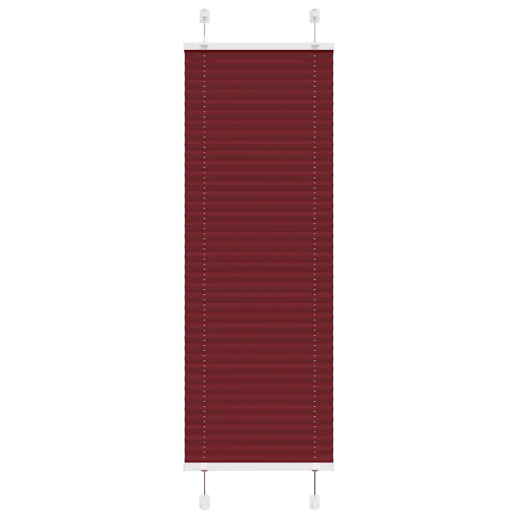Tenda Plissettata Rosso Bordeaux 45x100 cm Larghezza Tessuto