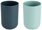 Bicchiere per acqua ecológico - Bicchiere in plastica - Bicchiere spaziale - Bicchiere per spazzolare i denti - Colore uniforme - Adatto per bambini/adulti - Bicchiere per bere