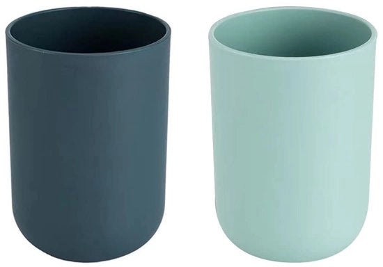 Bicchiere per acqua ecológico - Bicchiere in plastica - Bicchiere spaziale - Bicchiere per spazzolare i denti - Colore uniforme - Adatto per bambini/adulti - Bicchiere per bere