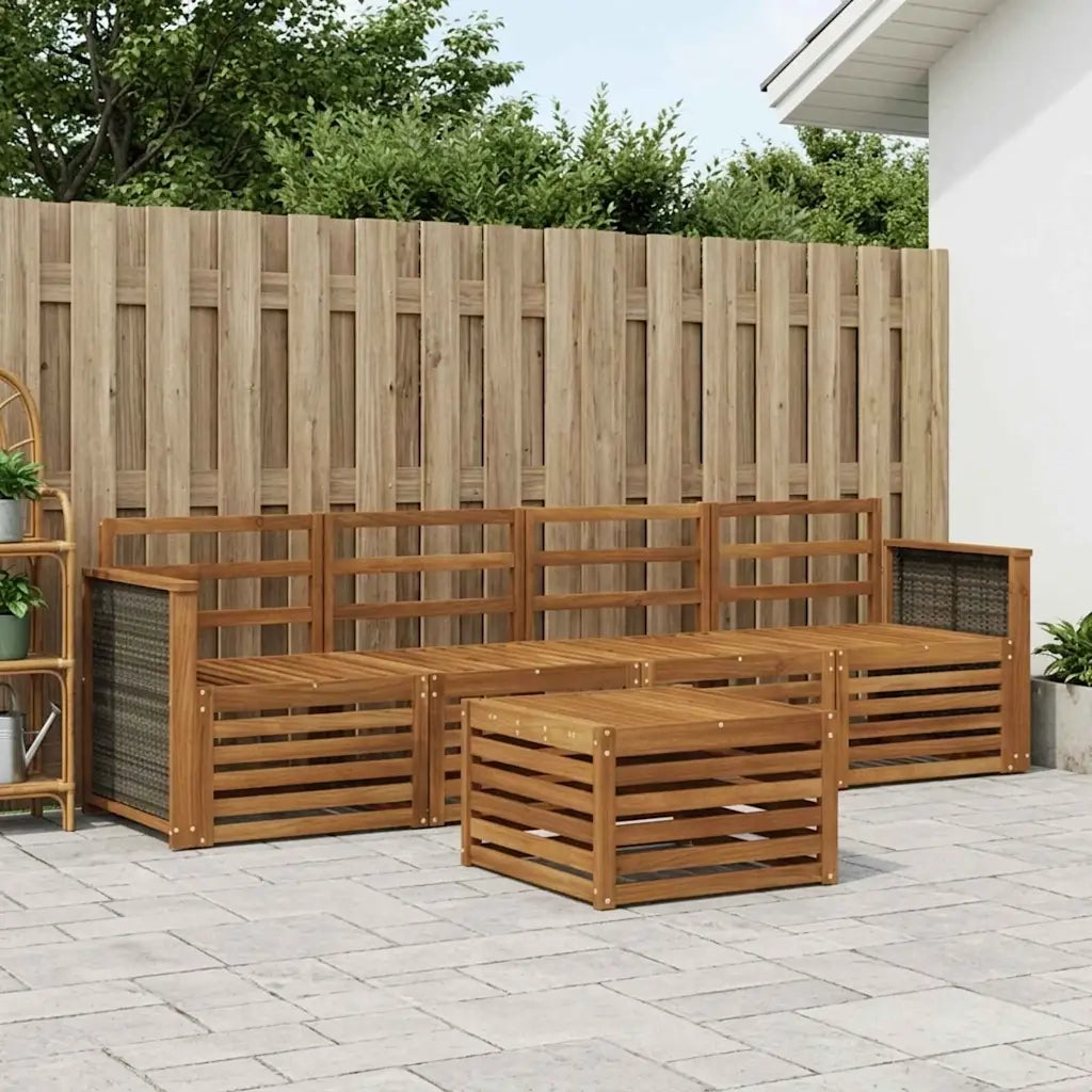 Set di divani da esterno 5 pcs Naturale 3383985