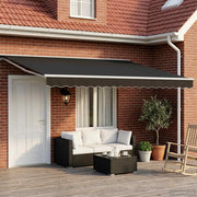 Cornice per Tenda Manuale con LED Nero e Bianco 4 × 3 m 3420622