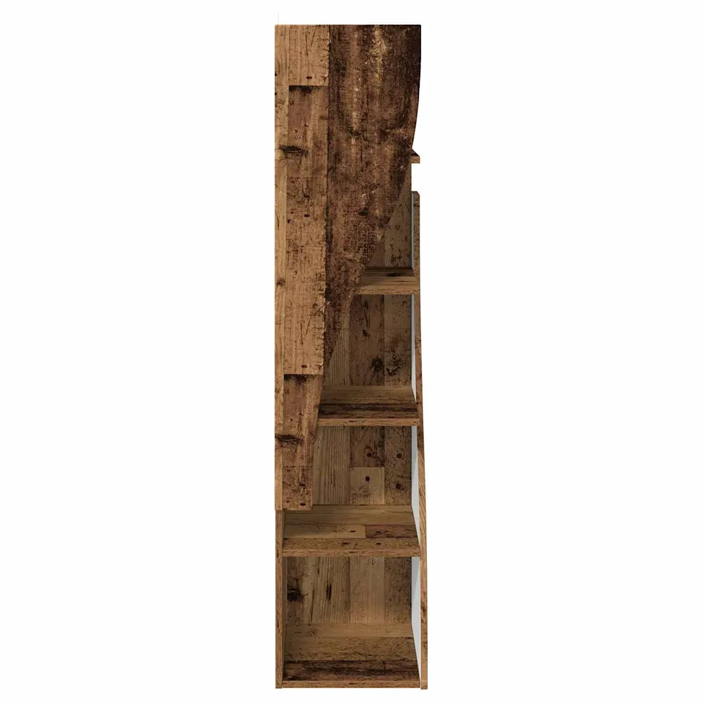 Mobile angolare Legno vecchio 32x32x140cm Legno multistrato 889883