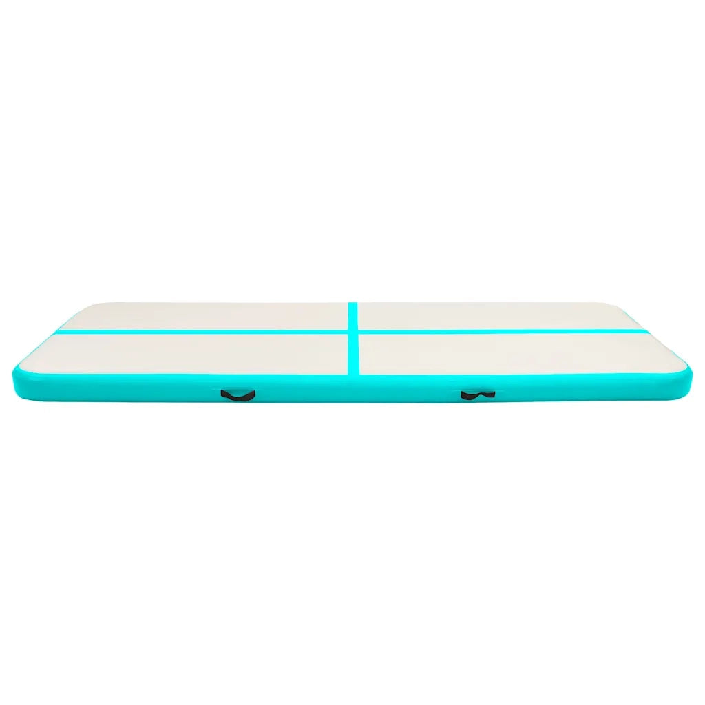 Tappetino Ginnastica Gonfiabile e Pompa 300x100x15 cm PVC Verde 92660