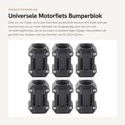 Blocco di protezione universale per motocicletta - 3 pezzi - Adatto per 22/25/28 mm - Realizzato in nylon di alta qualità - Formula antiossidante