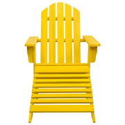 Sedia Giardino | Sedie da Esterno Adirondack con Ottomana Massello di Abete Gialla