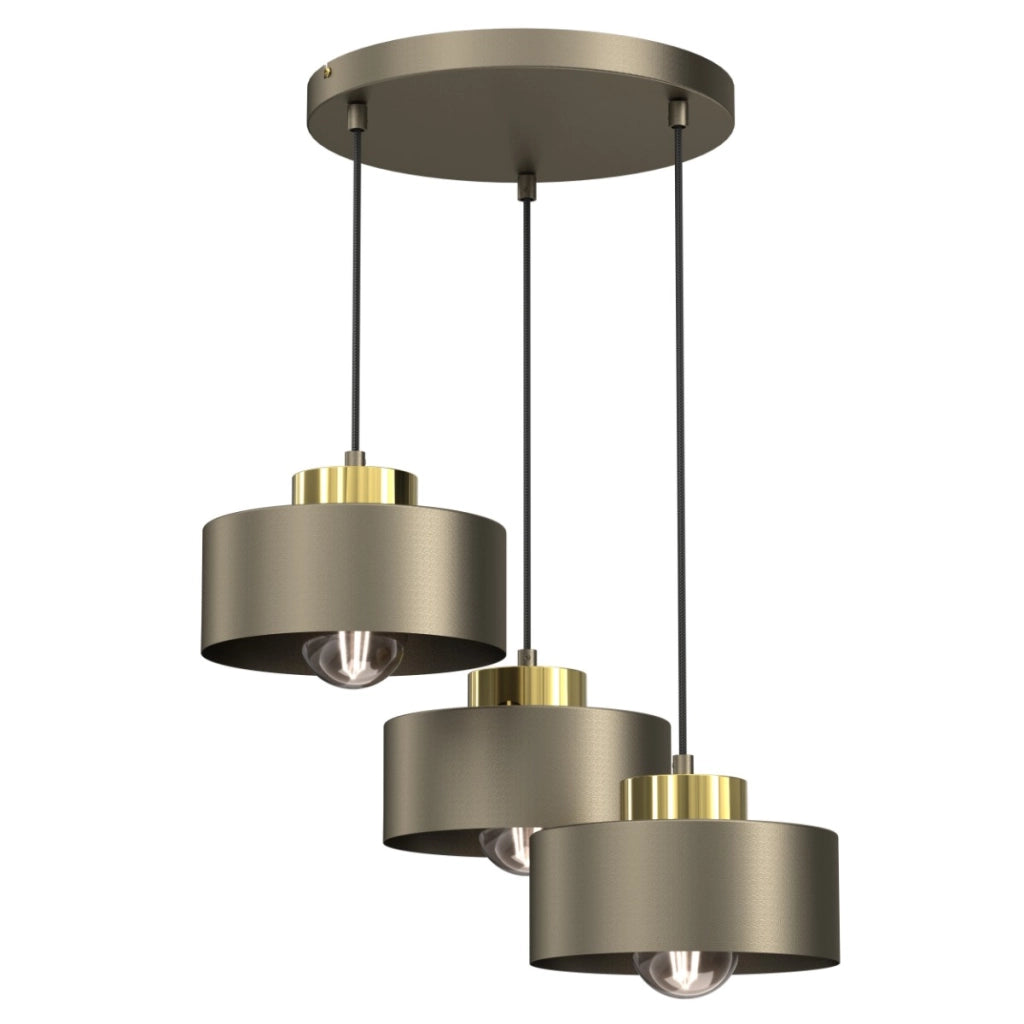 Lampada a sospensione Marti oro titanio 3xE27 Luminex