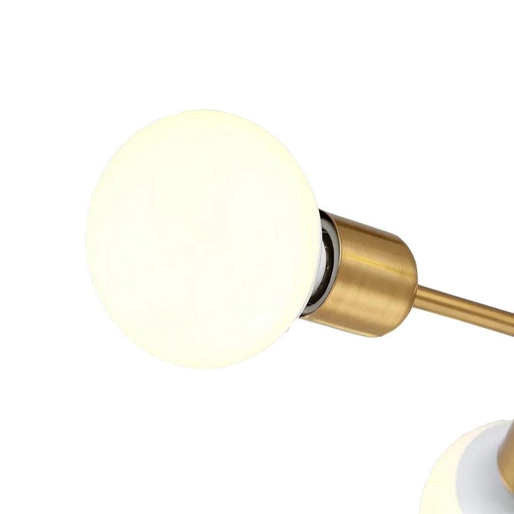 Trade Shop - Lampadario A Sospensione In Bronzo Geometrico Con 6 Bracci Attacco E27 Da Soffitto A45-6 -