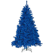 Albero di Natale artificiale Base in metallo PVC tradizionale 210 cm blu