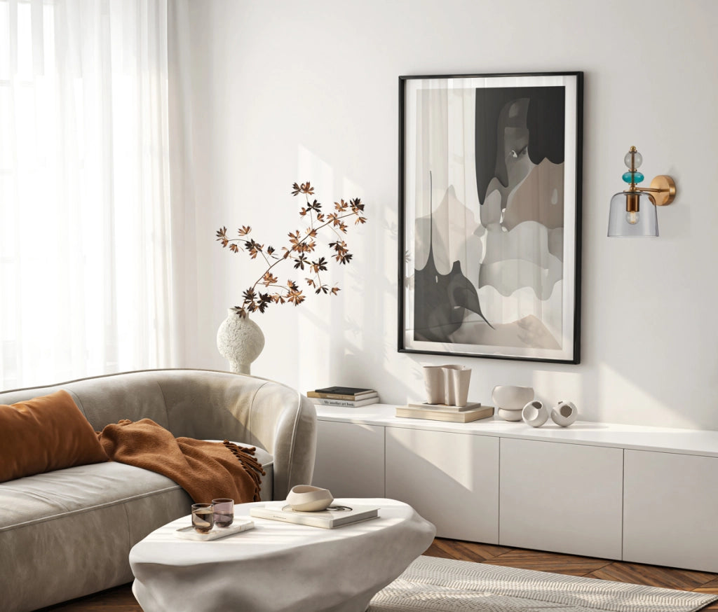 Applique NAMOS Italux ottone vetro fumé E27 40W salotto