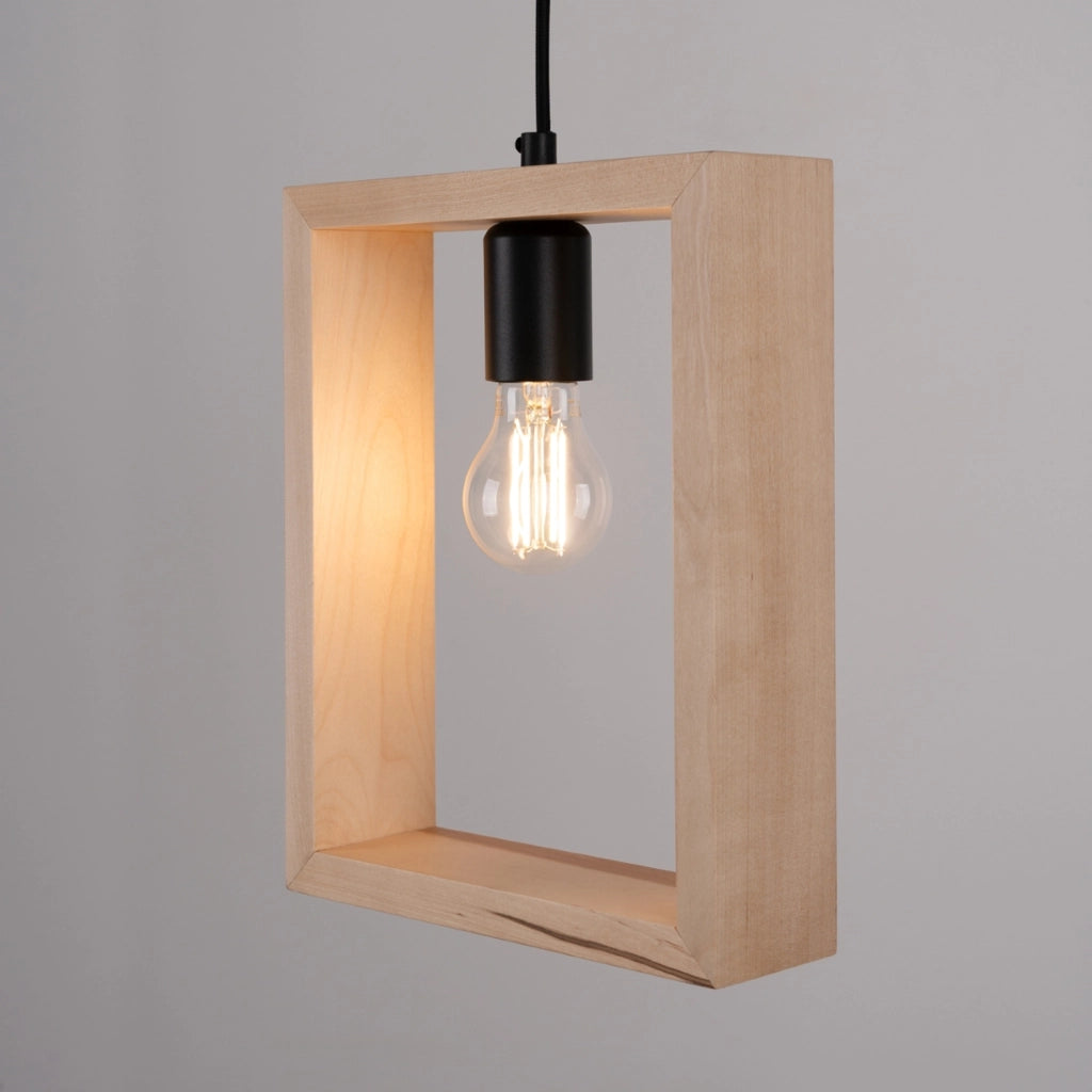 Lampada sospensione CELARO legno nero E27 Pure Lume