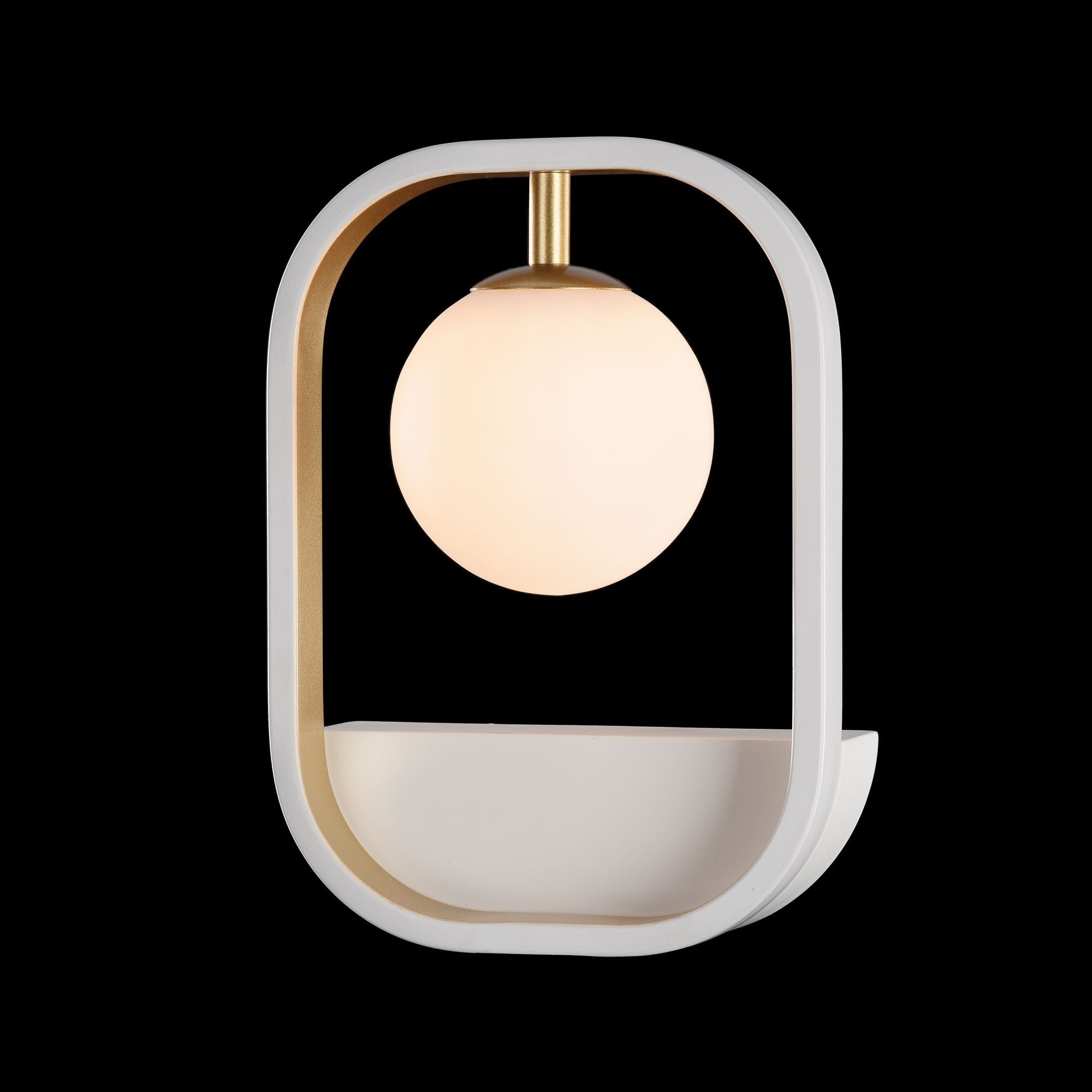 Lampada da parete Modern in Metallo Avola Bianco con Oro