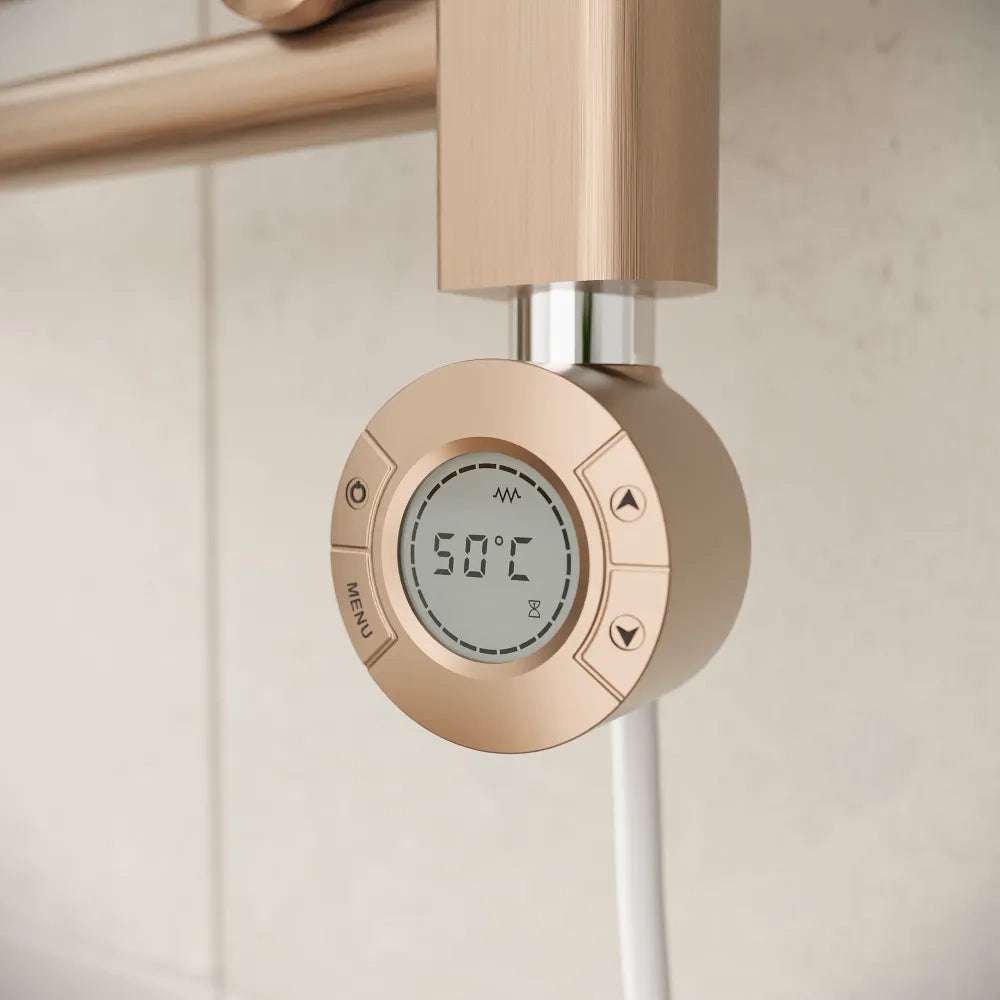 Termoarredo elettrico 700x450 oro rosa interasse 400 | Polaris