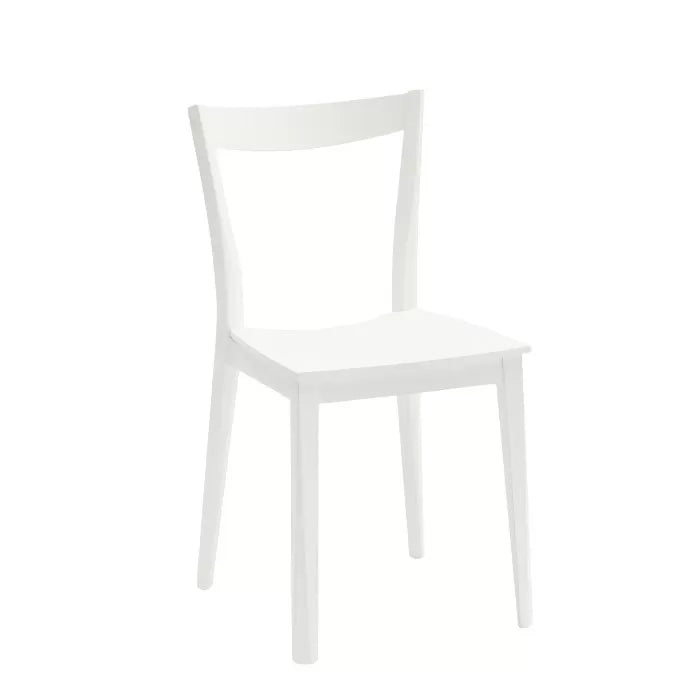Set 2 sedie moderne legno bianco seduta legno 40x37x81