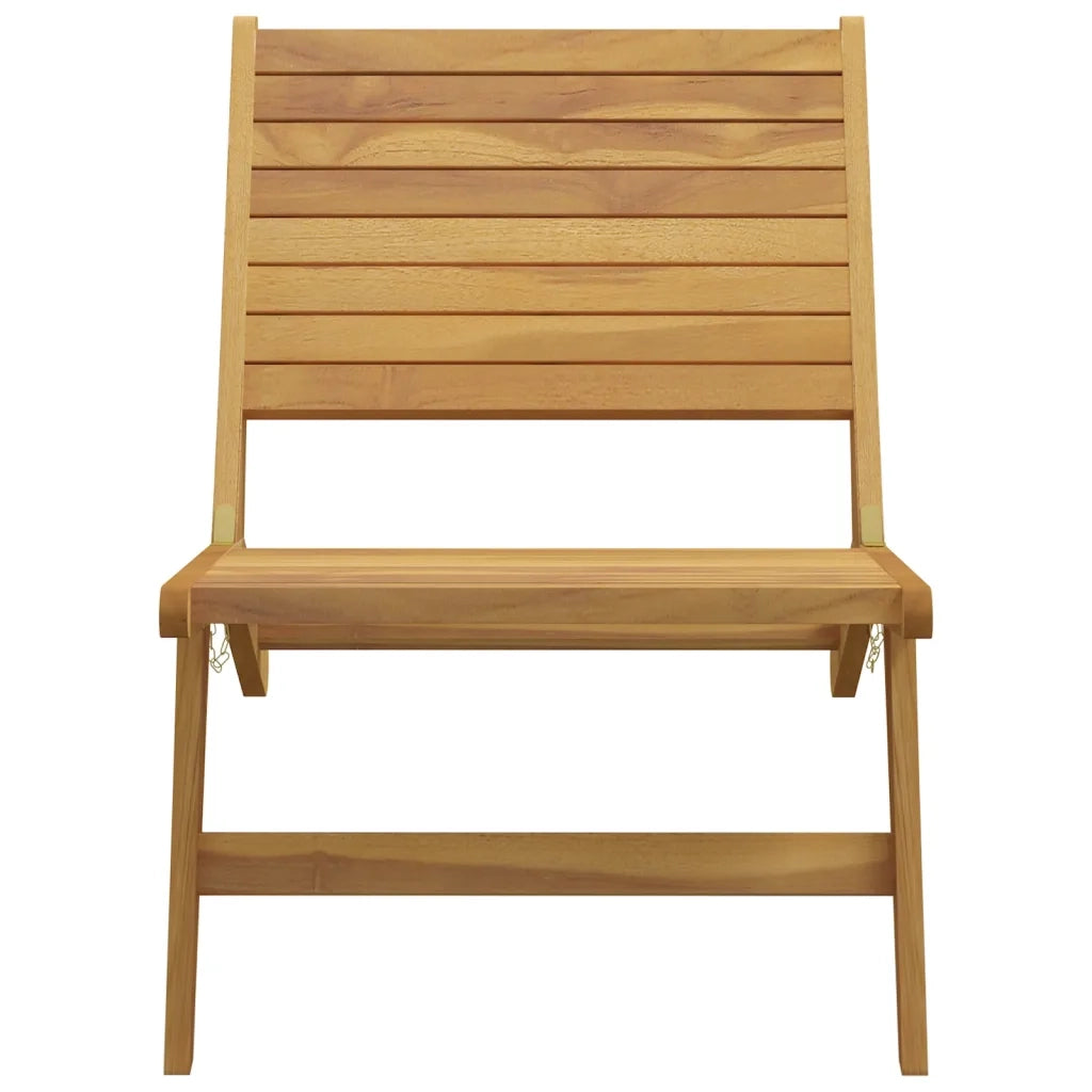 Sedia da Giardino | Sedie da Esterno con Poggiapiedi in Legno Massello di Teak