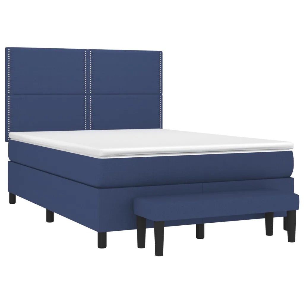Giroletto a Molle con Materasso Blu 140x200 cm in Tessuto cod mxl 62465