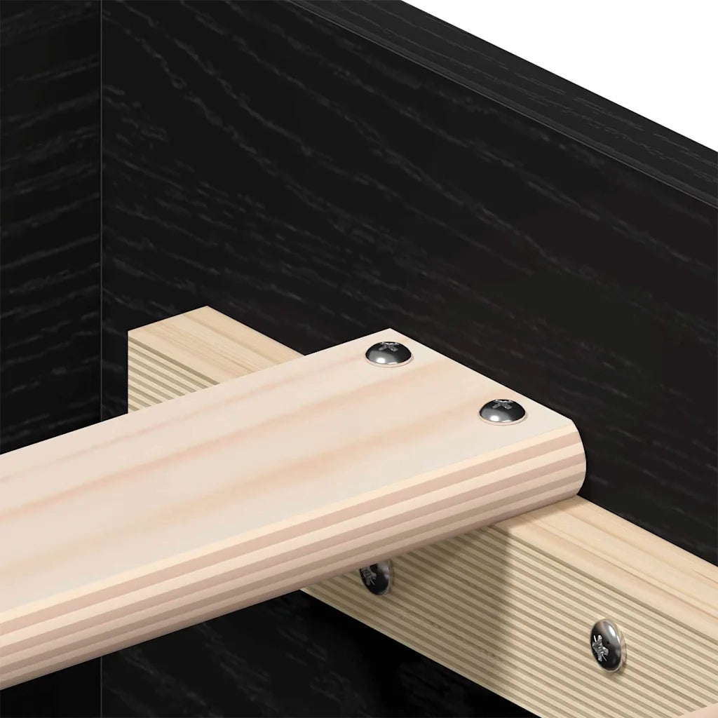 Struttura del letto con cassetto Rovere Nero 90 x 200 cm 3333989