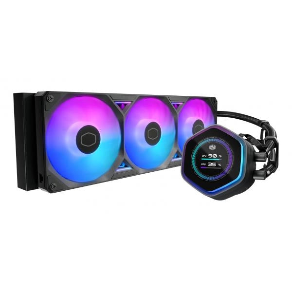 COOLER MASTER DISSIPATORE A LIQUIDO ATMOS II, 3X120MM ARGB, KIT LCD INC, NERO