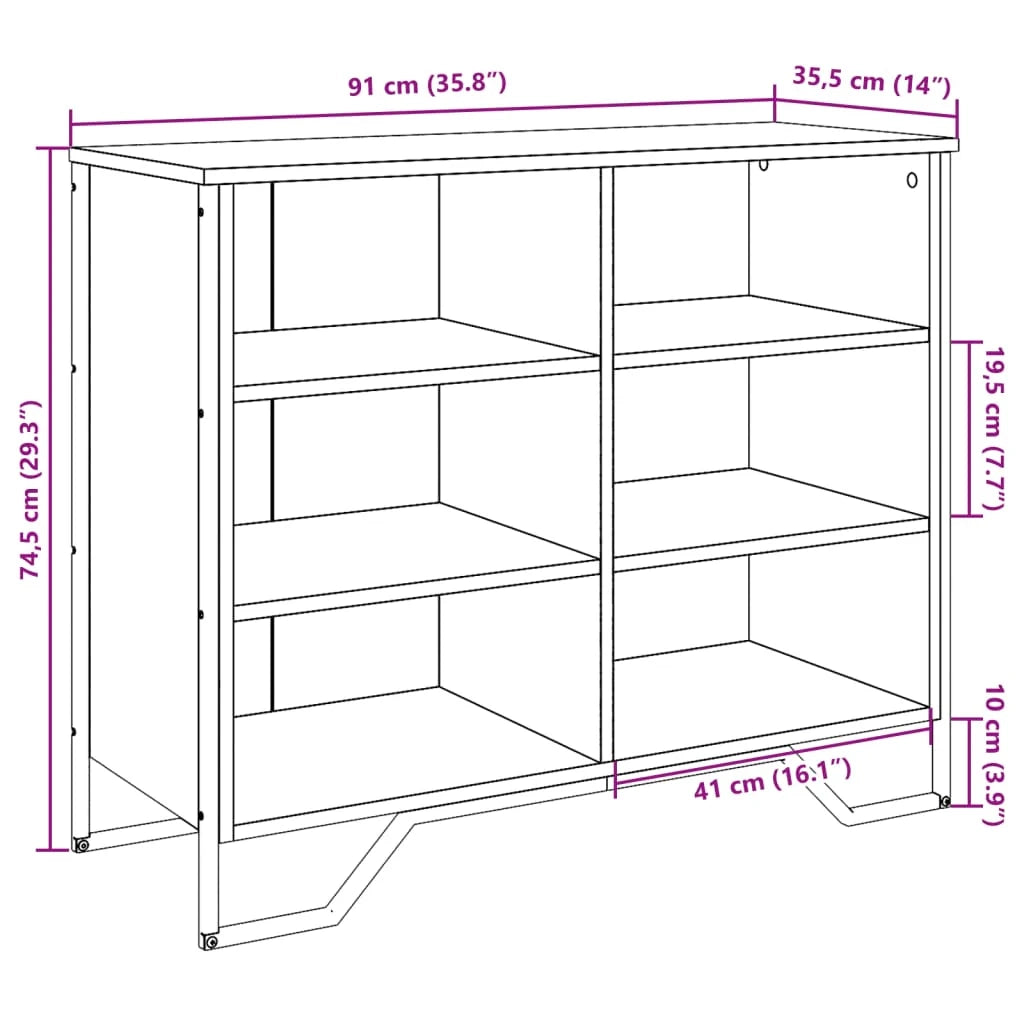 Credenza cassettiera armadio mobile contenitore organizer per cucina soggiorno salotto 91 x 35,5 x 74,5 cm legno ingegnerizzato marrone 02_0031452