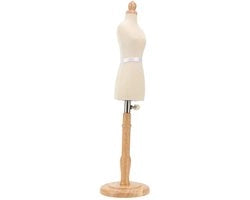 Manichino Femminile Regolabile in Altezza - Forma a Fagotto - Base in Legno - Facile da Montare - Inclusi Strumenti per Saldatura - Peso Netto 395g - Modulo di Supporto
