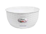 CIOTOLA NATURAL BIANCA CON RISERVA D'ACQUA Ø CM.30- - cm. 30x14.5h. - lt.5.9 - 4 pezzi STEFANPLAST