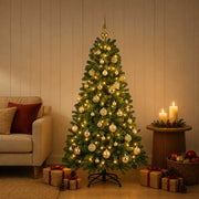 Albero di Natale artificiale con palline 120 cm 150 LED 3461425