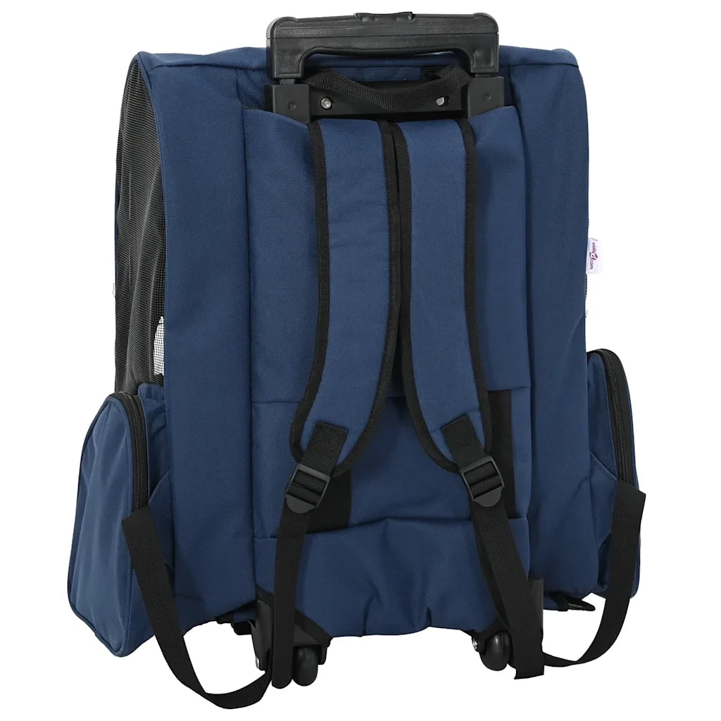 Carrello per animali domestici 3 in 1 Design Blu 48x32x(57-106) cm Tessuto Oxford CFW1791620
