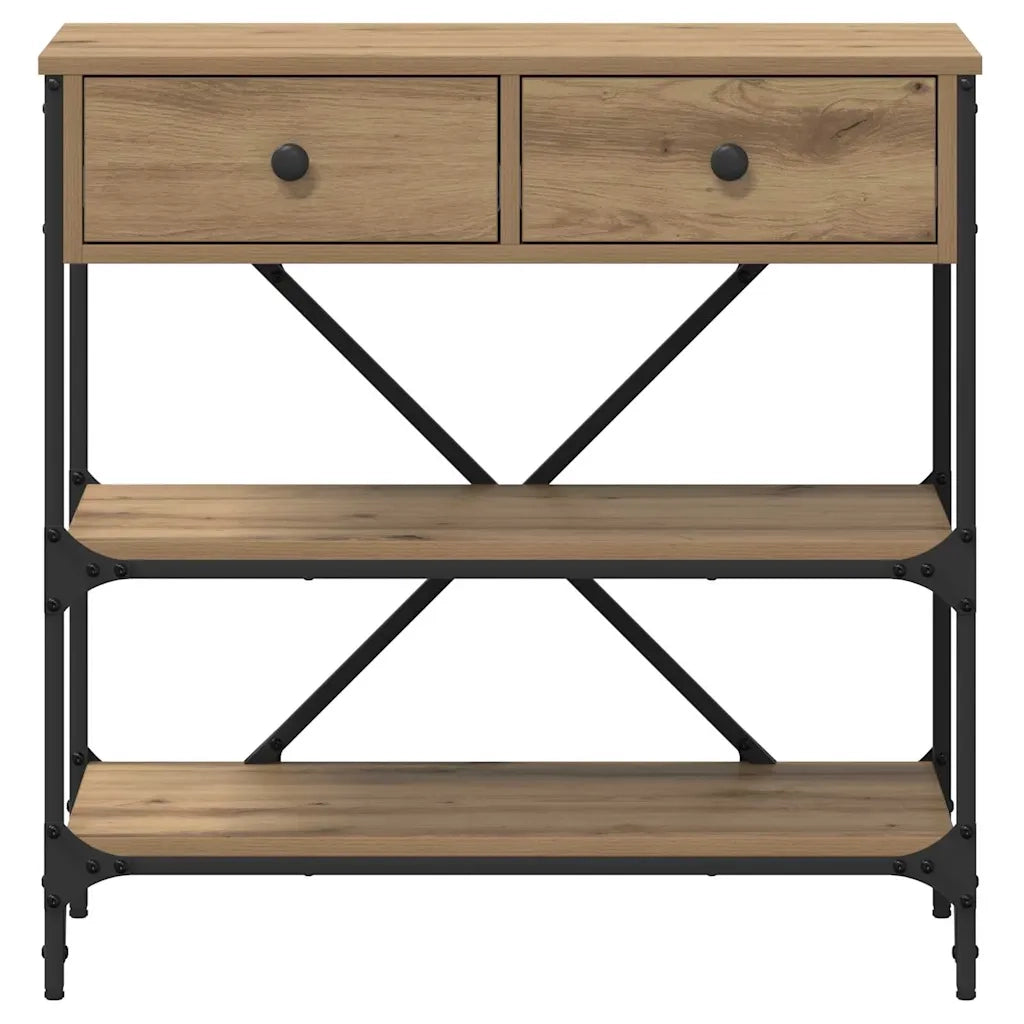 Tavolo consolle con cassetto Marrone 75 x 34,5 x 75 cm legno 871313