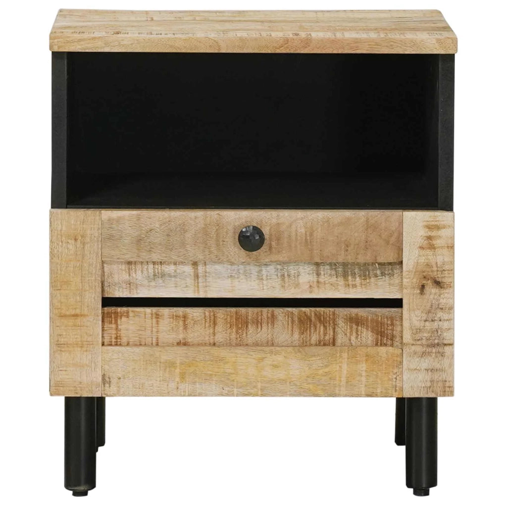 Comodino Naturale 40 x 33 x 46 cm Legno di mango massello 4018850