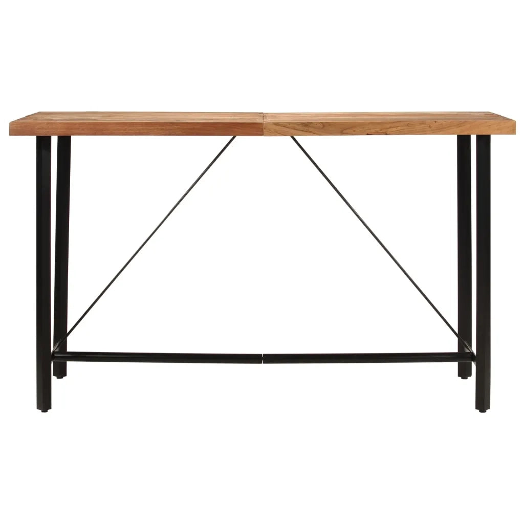 Tavolino da Bar 180x70x107 cm Legno Massello di Acacia e Ferro 356378