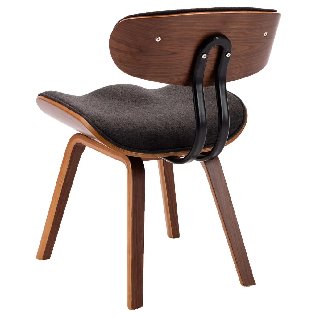 Sedie da Pranzo 2 pz Legno Curvato e Tessuto Grigio 283123