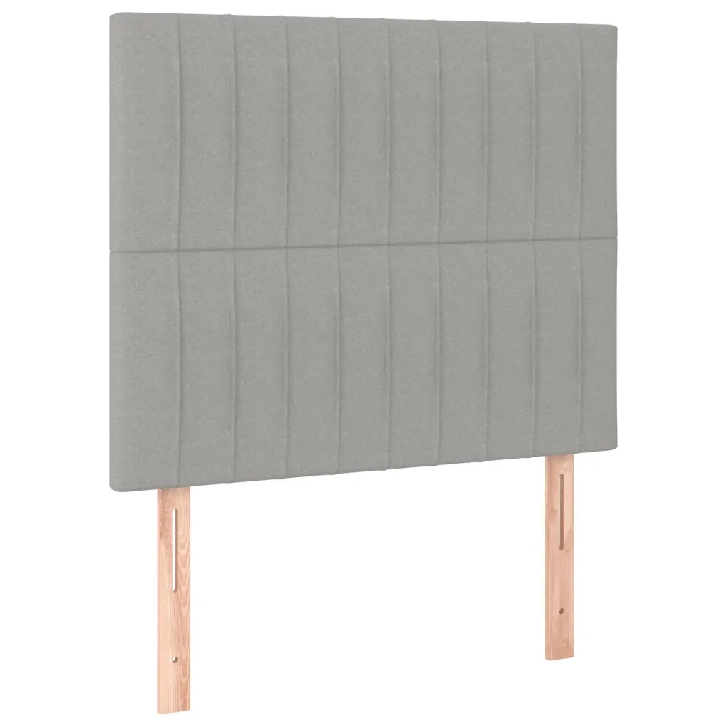 Giroletto con Testiera Grigio Chiaro 80x200 cm in Tessuto cod mxl 61702
