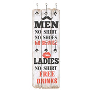 Appendiabiti da Parete con 6 Ganci MEN LADIES 120x40 cm CFW9540605