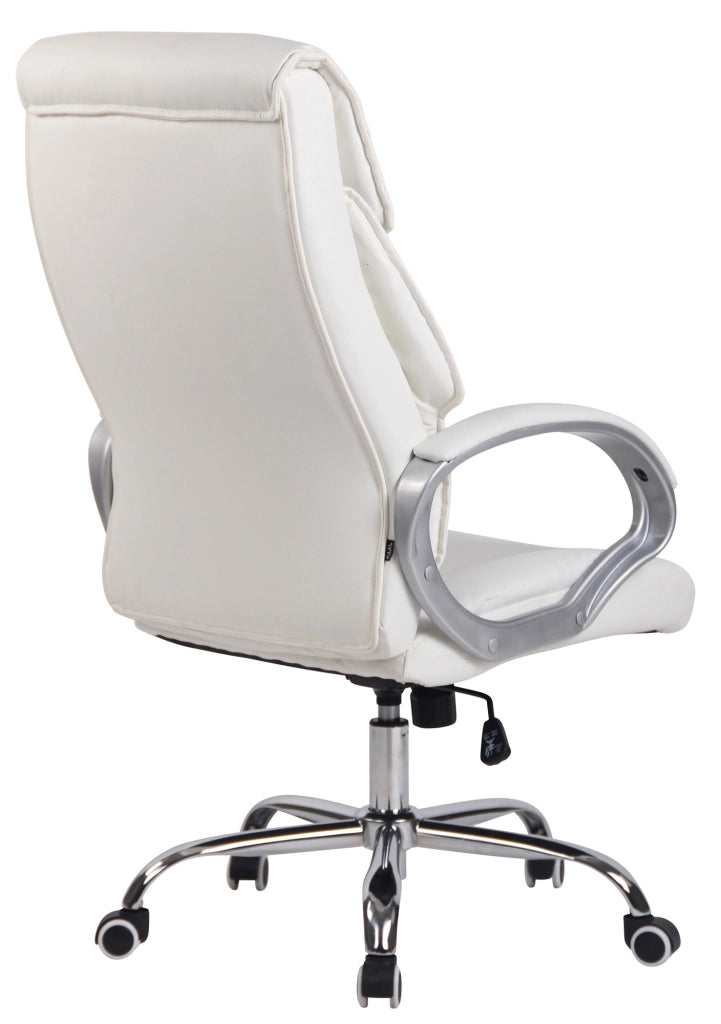 Poltrona da ufficio Torro in similpelle bianco