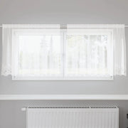 Tenda in Pizzo con tende Bianco 100 x 200 cm Poliestere 4107879