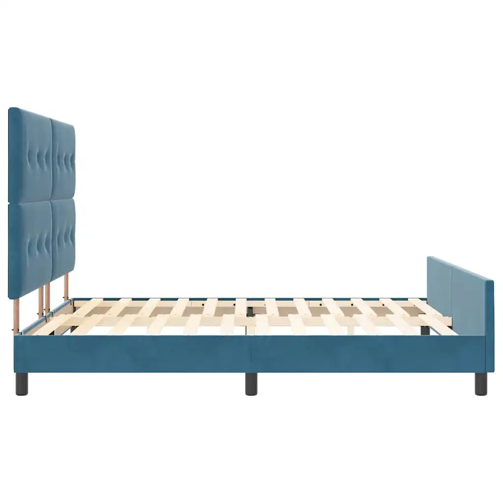 Letto a molle con testiera Blu Scuro 180 x 200 cm Velluto 3344961