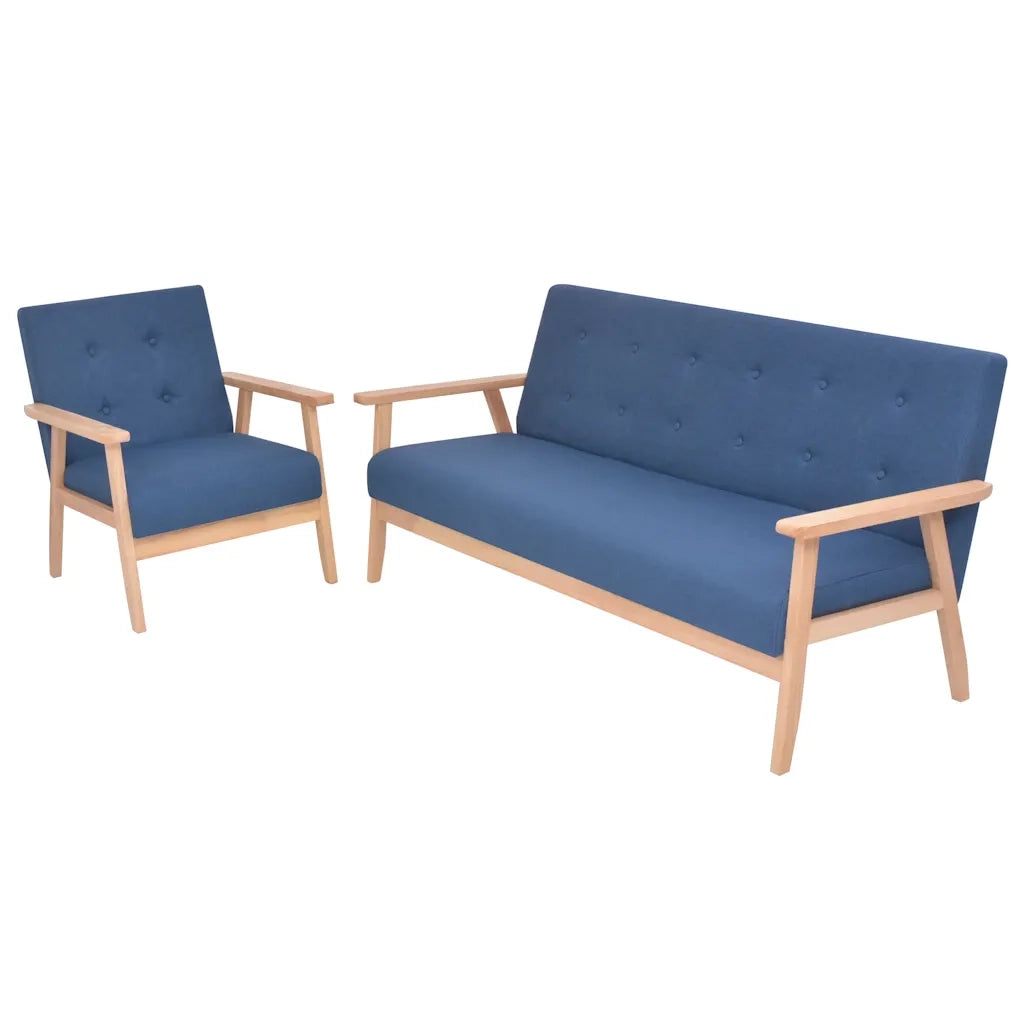 Set di Divani 2 pz in Tessuto Blu 274913