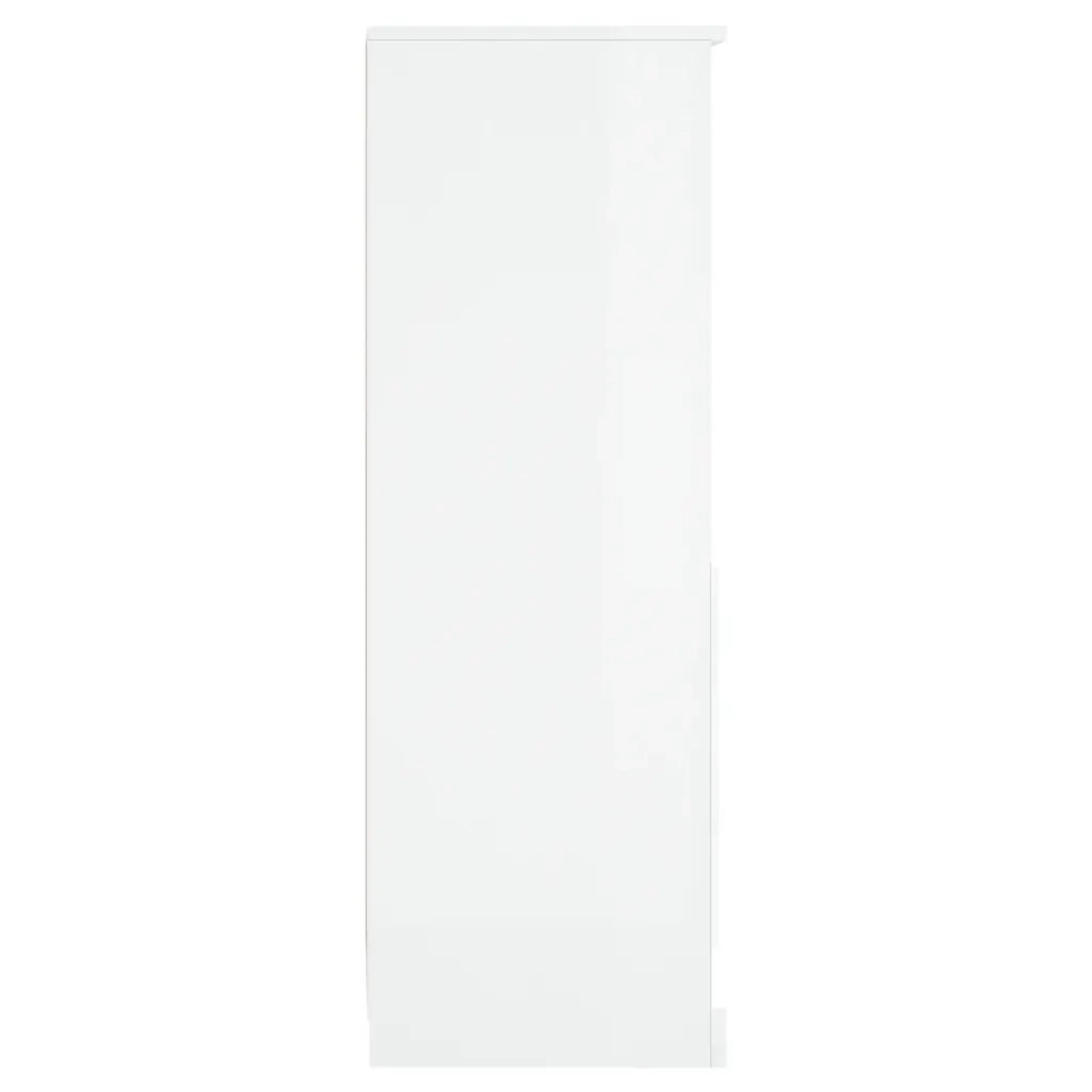 Credenza-Buffet-Armadio da cucina Bianco Lucido 36x35,5x103,5 cm in Legno Multistrato