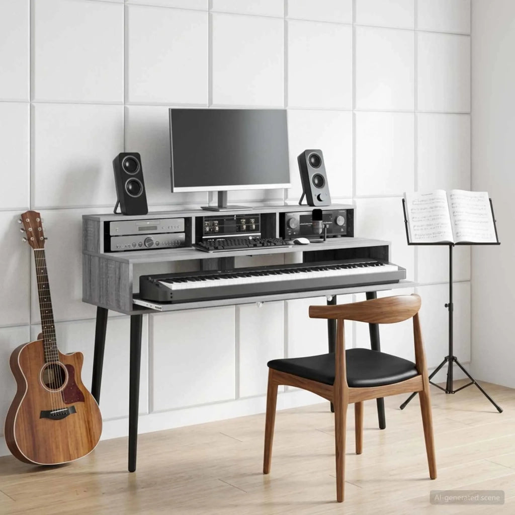 Scrivania studio Sonoma grigio 152 x 42,5 x 36 cm 8006721