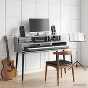 Scrivania studio Sonoma grigio 152 x 42,5 x 36 cm 8006721