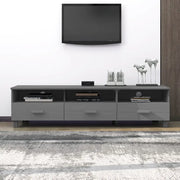 Mobile TV-Credenza TV-Console TV HAMAR Grigio Scuro 158x40x40 cm in Legno di Pino