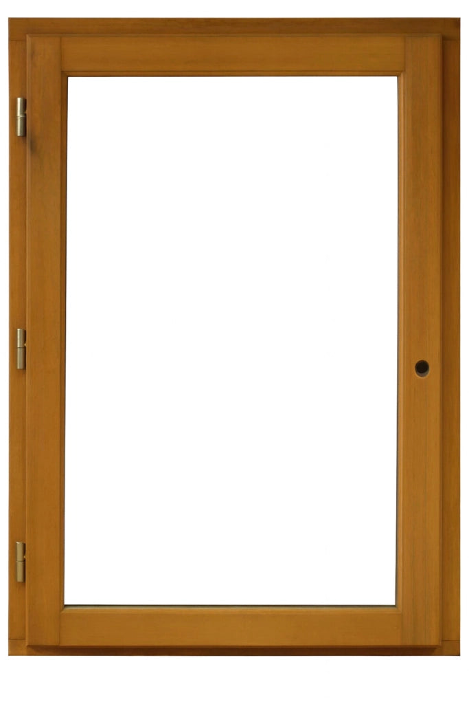 1 Finestra a battente in legno Altezza 60 X Larghezza 40 Tiraggio a sinistra (dimensioni della tabella) senza maniglia