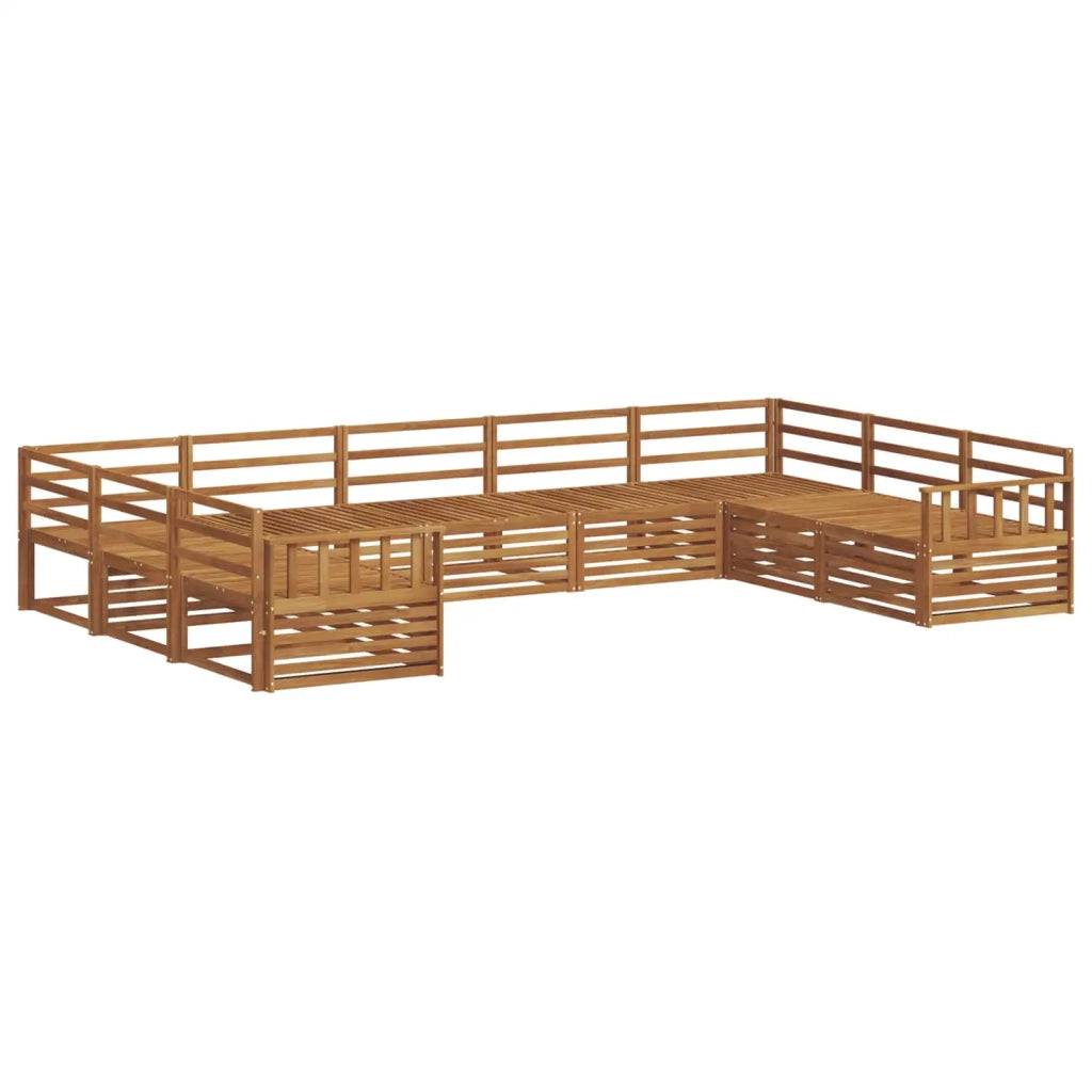 Set divani 9 pcs Naturale Legno di Acacia Massello 3374119