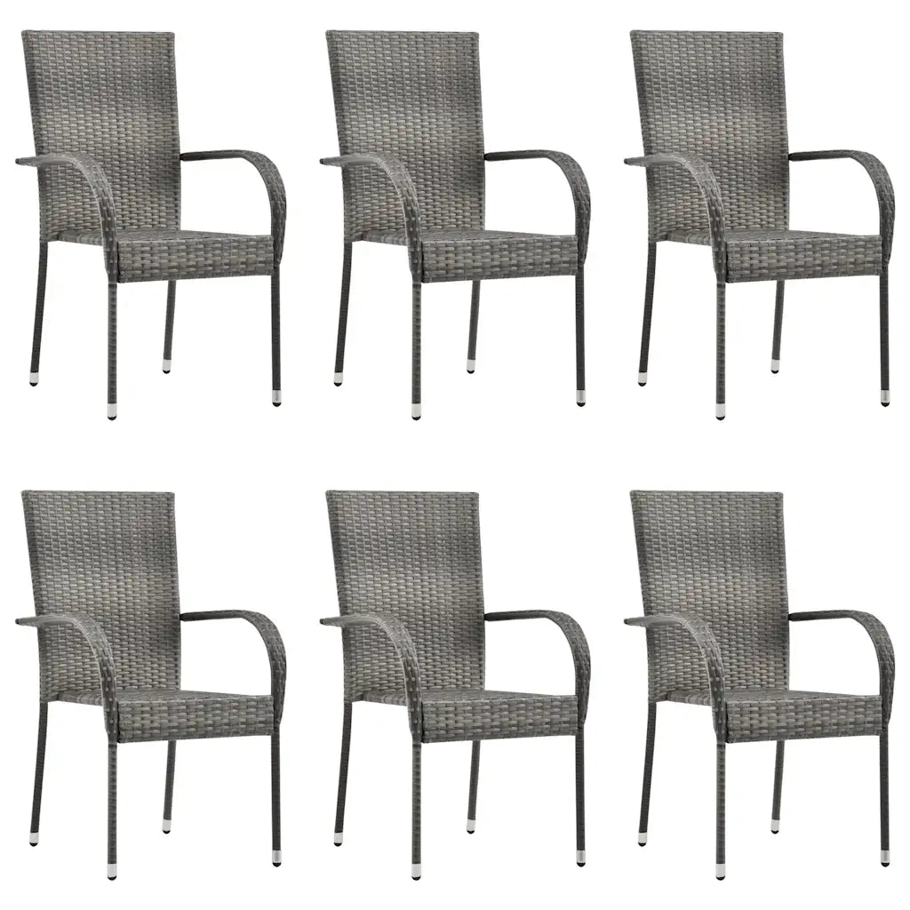 Set Mobili da Pranzo per Giardino 7 pz Grigio cod mxl 51646